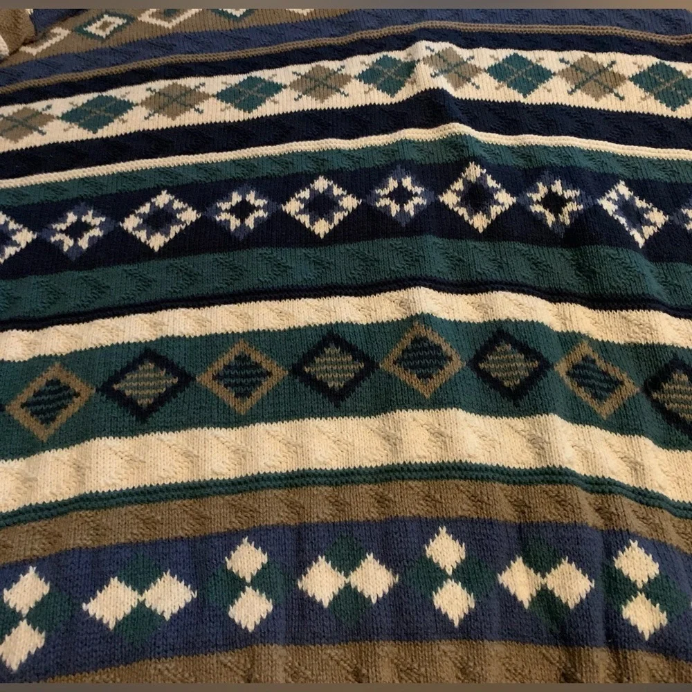 Vintage Plus Size 3XLT Bill Blass oversized Sweater with Nordic Patterns Irish - Picture 2 of 6